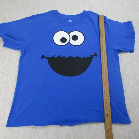 Sesame Street T Shirt Blue 100% Cotton Cookie Monster Graphic Tee - Picture 5 of 8